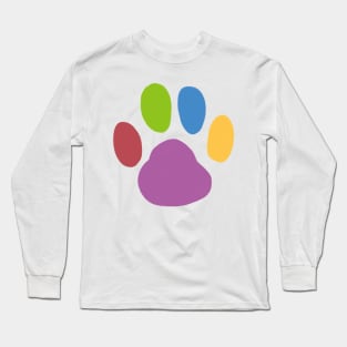 Rainbow Pawprint Long Sleeve T-Shirt